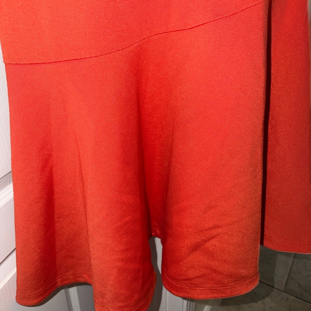 NWT Long Asymmetrical Orange Anthropologie Dress - Picture 3 of 6